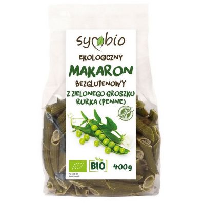 Symbio Makaron z zielonego groszku rurka bezglutenowy 400 g Bio