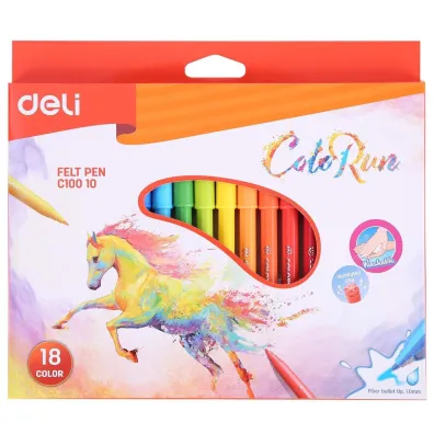 Deli Flamastry ColoRun 18 kolor�w