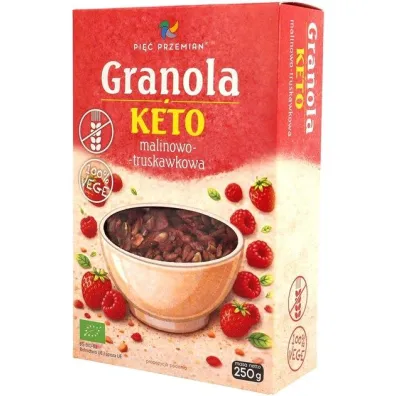 Pi�� Przemian Granola malinowo - truskawkowa bezglutenowa keto 250 g Bio