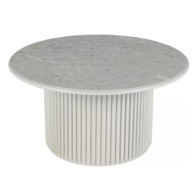 Okrgy stolik kawowy Roma 80cm szary