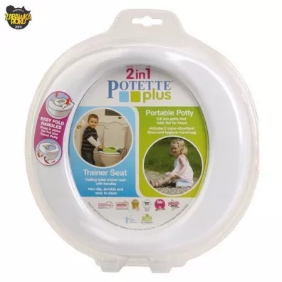 Potette Plus 2w1 Potette: Nocnik dla dziecka i nakadka na toalet, biao-niebieski