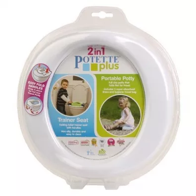 Potette Plus 2w1 Potette: Nocnik dla dziecka i nakadka na toalet, biao-niebieski