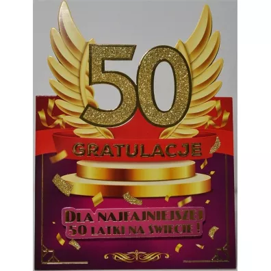 Yeku Karnet Urodziny 50 damskie