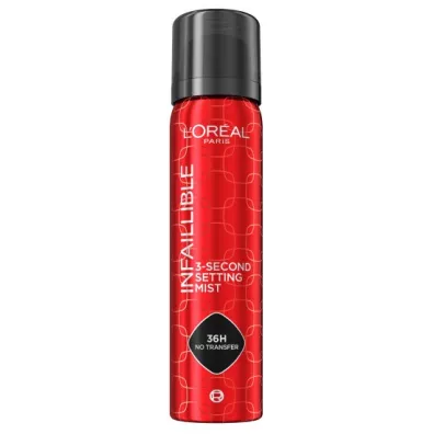 LOreal Paris Infaillible 3-Second Setting Mist spray utrwalaj�cy makija� 75 ml