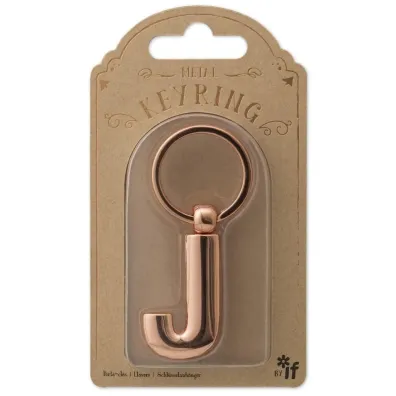 If Metalowy brelok do kluczy litera J Keyring
