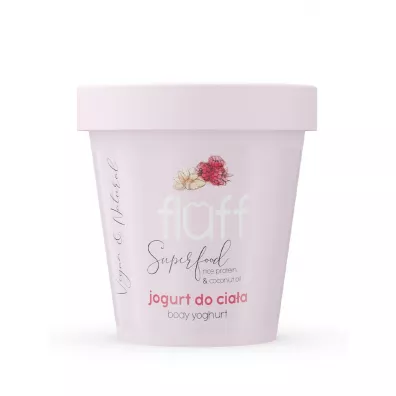 Fluff Body Yoghurt jogurt do cia�a Maliny z Migda�ami 180 ml