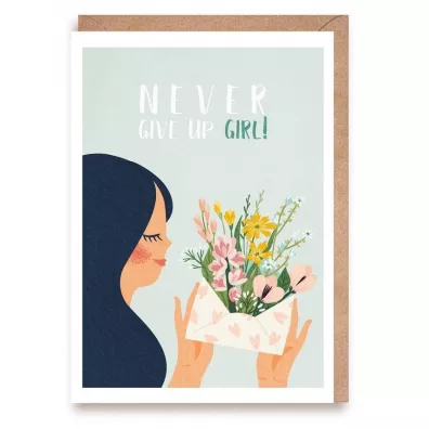Cardie Kartka Never Give Up, Girl! + eko koperta