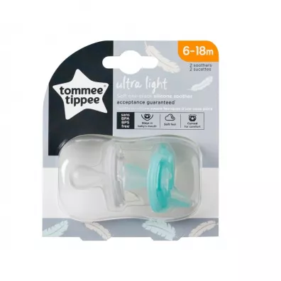 Tommee Tippee Ultra Light Smoczek uspokajaj�cy 6-18m 2x