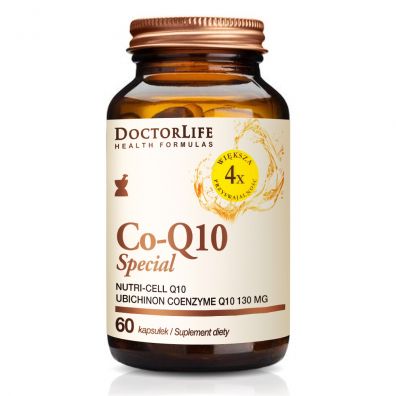 Doctor Life Co-Q10 Special koenzym Q10 130mg w organicznym oleju kokosowym suplement diety 60 kaps.