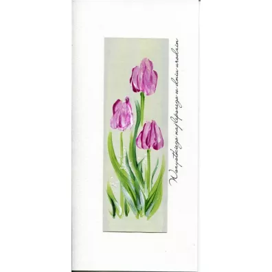 Mak Karnet Urodziny DL U05 - Tulipany