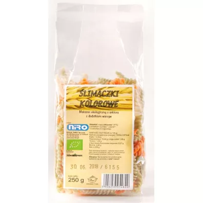 Niro Makaron (orkiszowy tr�jkolorowy) �limaczki 250 g Bio