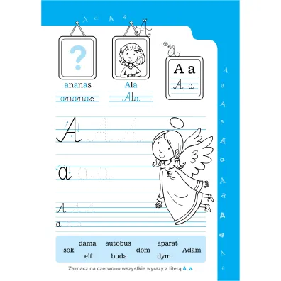 Ksi��eczka edu. A4 A B C. Ma�a szko�a  NAKLEJKI SKRZAT 076936 SK