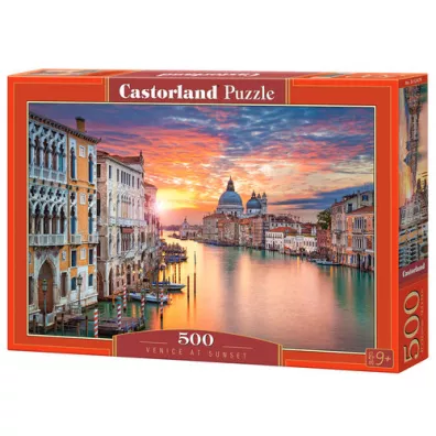 Puzzle 500 el. Zachd soca w Wenecji Castorland