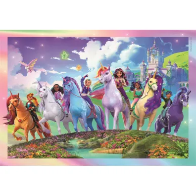 Puzzle 104 el. SuperColor. Unicorn Academy Clementoni