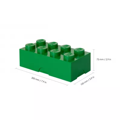 Lunchbox klocek LEGO zielony