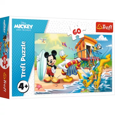 Puzzle 60 el. Ciekawy dzie Mikiego i przyjaci Trefl