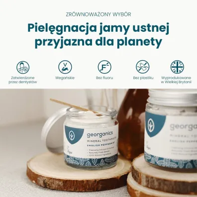 Georganics Mineralna pasta do z�b�w w s�oiku English Peppermint 60 ml
