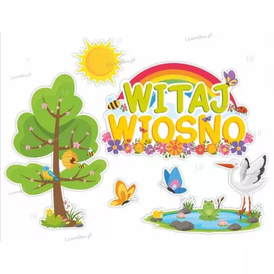 LearnHow Dekoracje okienne wiosenne - Witaj wiosno 6 szt.