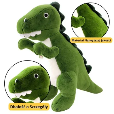 LeanToys Maskotka przytulanka dinozaur zielony 27cm