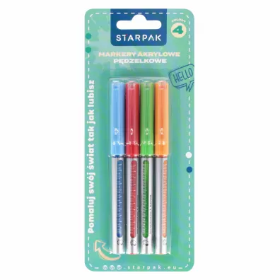 Starpak Marker akrylowy w p�dzelku 4 szt.