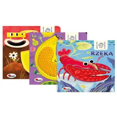 Pakiet Dotykam, poznaję: Pojazdy, Owoce, Rzeka Pakiet Dotykam, poznaję: Pojazdy, Owoce, Rzeka