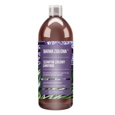 Barwa Ziołowa szampon ziołowy do włosów przetłuszczających się ze skłonnością do łupieżu Lawenda 480 ml