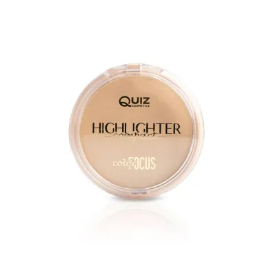 Quiz Cosmetics Color Focus Highlighter Powder puder roz�wietlaj�cy wzbogacony Witamin� E N&deg;02 Gold 10 g