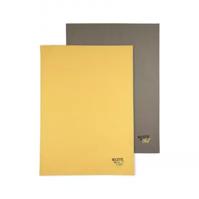 Stof cierki kuchenne Duo 50x70 musztardowa taupe 2 szt.
