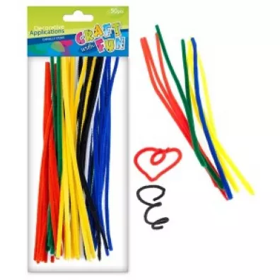 Craft with Fun Ozdoba dekoracyjna druciki powlekane 50 szt.