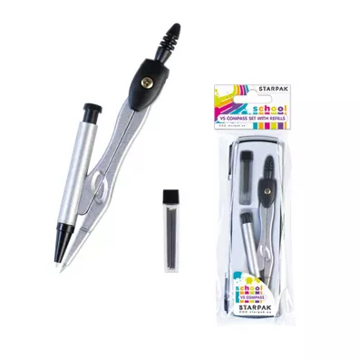 Starpak Cyrkiel metalowy + o��wek automatyczny