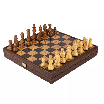Olive Burl, Zestaw szachowy 35x35 cm z figurkami Staunton