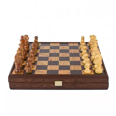 Olive Burl, Zestaw szachowy 35x35 cm z figurkami Staunton