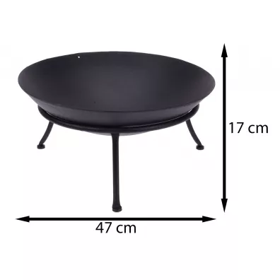 H&S Decoration Palenisko ogrodowe metalowe 57x27 cm