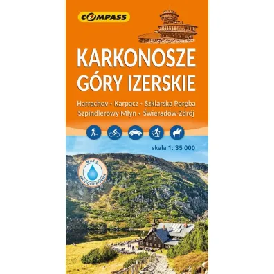 Karkonosze, G�ry Izerskie. Mapa turystyczna w skali 1:35 000 (wersja wodoodporna)