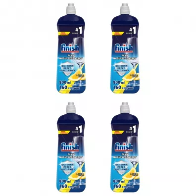 Finish Nabyszczacz do zmywarki pyn nabyszczajcy Lemon zestaw 4 x 800 ml