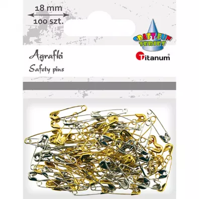 Titanum Agrafki metalowe z�ote i srebrne 100 szt.