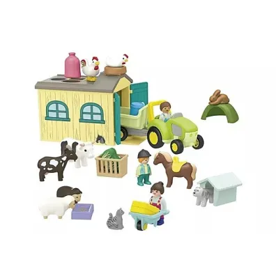 Playmobil Junior Przygoda na gospodarstwie z traktorem, przyczep� i zwierz�tami 71656