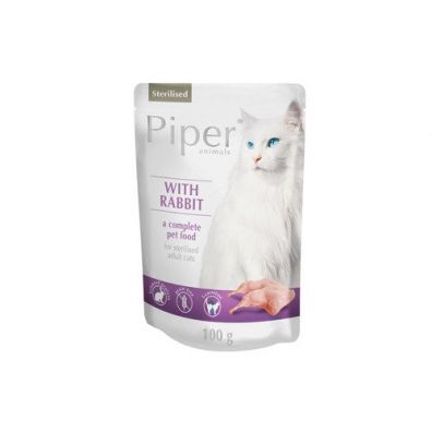 Piper Sterilised Karma mokra dla kotów z królikiem 100 g