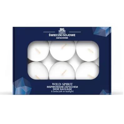 Big Nature �wieczki sojowa zapachowa tealight WILD SPIRIT/Dior Sau. 6 szt.