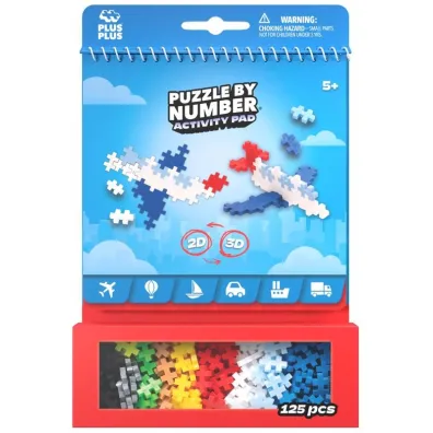Puzzle By Number 125 el. Activity Pad Transport Plus-Plus