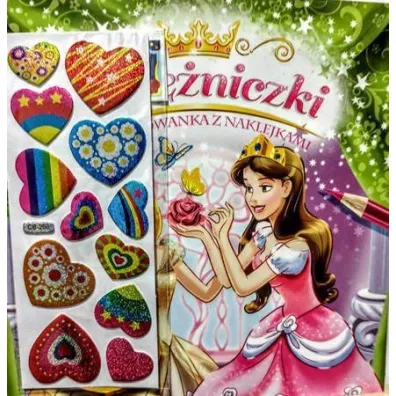Ksi�niczki. Kolorowanka z naklejkami
