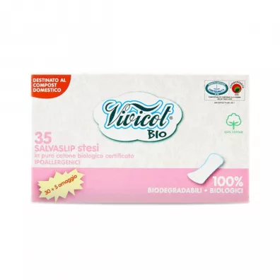Vivicot Bio Wk�adki higieniczne z organicznej bawe�ny, biodegradowalne 35 szt.