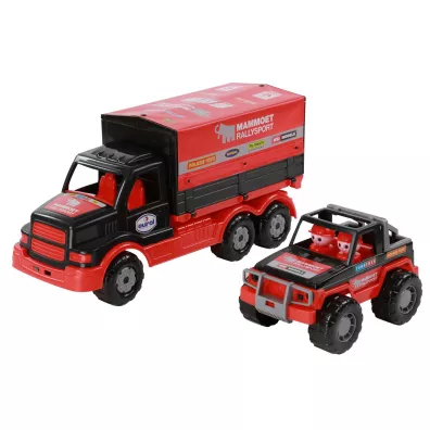 Polesie 67951 MAMMOET - samochd z plandek + rally-jeep w siatce