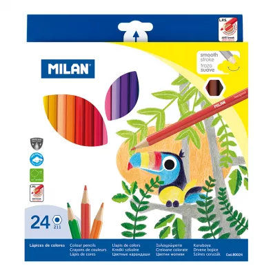 Milan Kredki o��wkowe sze�ciok�tne 24 szt.