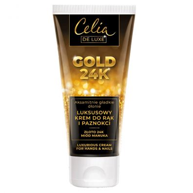 Celia De Luxe Gold 24K luksusowy krem do rąk i paznokci Miód Manuka 80 ml
