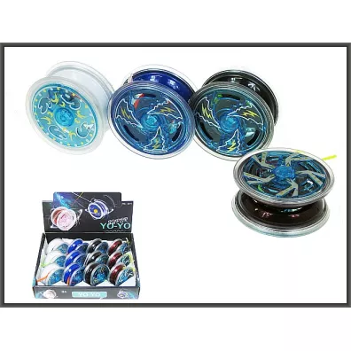 Jo-Jo 6.2cm niebieskie podw�jne ze �wiat�em Hipo