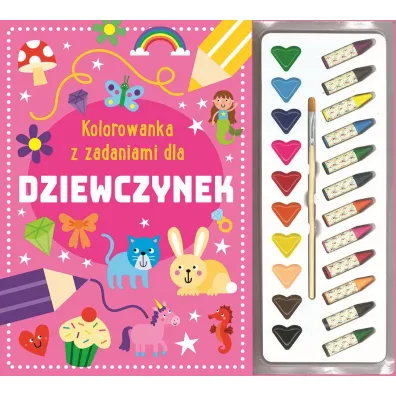 Kolorowanka z zadaniami dla dziewczynek