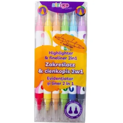 Strigo Zakre�lacz i cienkopis 2w1 6 szt.