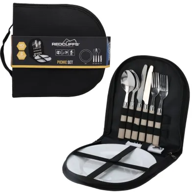 Excellent Houseware Zestaw piknikowy w etui