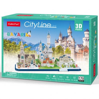 Puzzle 3D 178 el. City Line Bavaria Cubic Fun